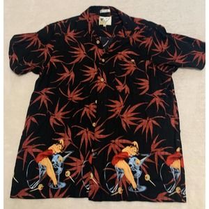 Vintage Ron Chereskin Men's Tiki Rockabilly Pinup Shirt
